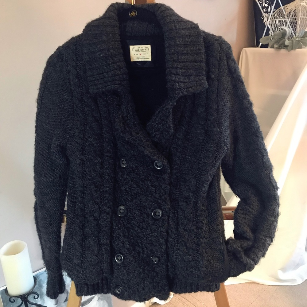 Old Navy Chunky 'Pea Coat' Sweater Jacket